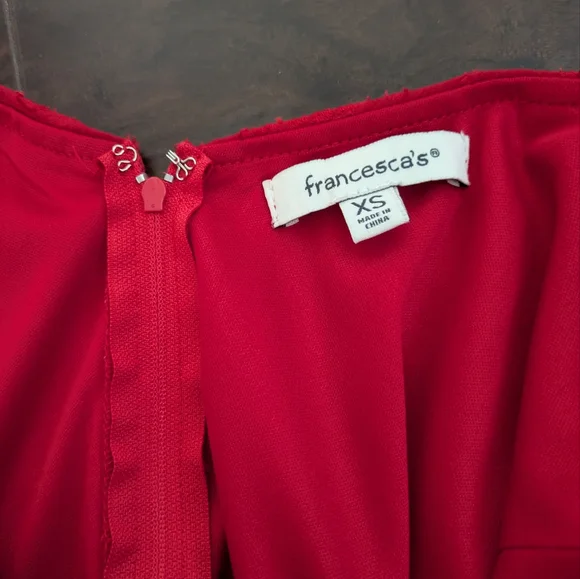 Francesca's Long Sleeve Red Dress - Picture 5 of 5